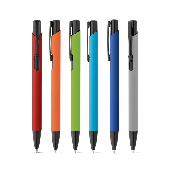 Soft touch aluminium ball pen