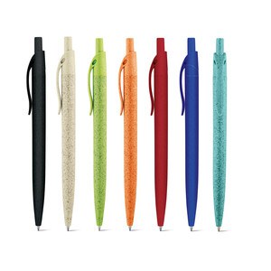 Wheat straw fibre and ABS ball pen with clip - Egotier 81168