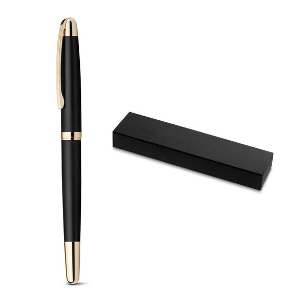 Metal rollerball with gold trim - Egotier 81196