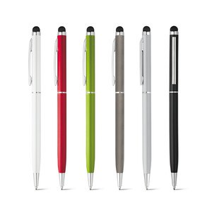 Aluminium ball pen with twist mechanism and touch tip - Egotier 91624