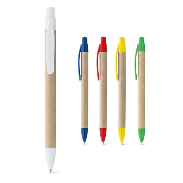 Kraft paper ball pen with clip - Egotier 91628