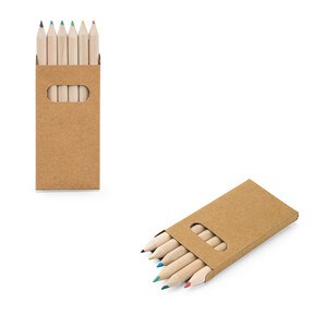 Pencil box with 6 coloured pencils - Egotier 91750