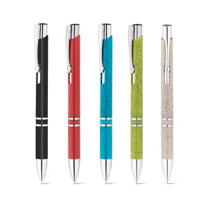 Straw fibre and ABS ball pen with clip - Egotier 91771