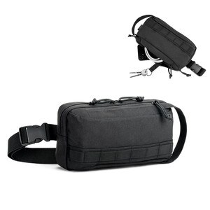 Waist bag in high-density 600D recycled polyester and 210D recycled polyester lining - Egotier 92388