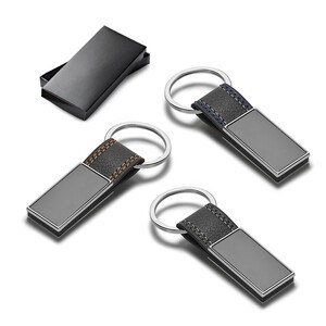 Metal and PU keyring - Egotier 93143