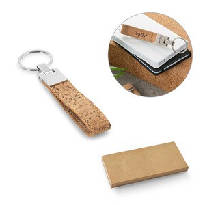 Cork and metal keyring - Egotier 93145
