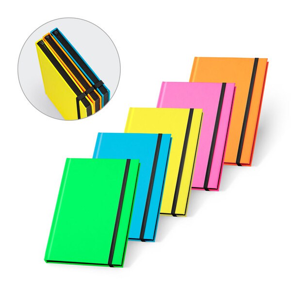 A5 notebook in fluorescent PU with lined pages - Egotier 93269