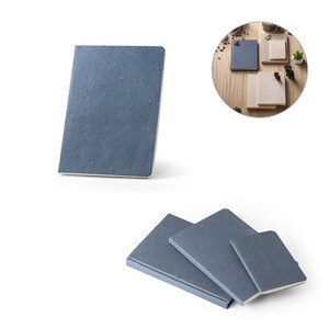A5 notepad with semi-rigid cover made from coffee husk waste (65%) - Egotier 93289