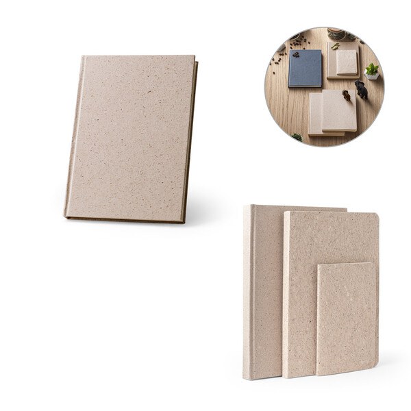 A5 notepad with hard cover made from tea leafs waste (65%)
