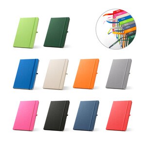 A5 notebook in recycled polyester (100% rPET) with lined pages - Egotier 93297