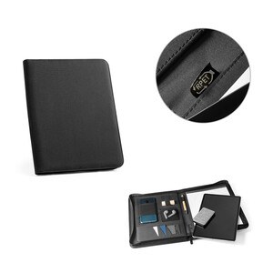 A4 folder in recycled polyester (100% rPET) 300D with zipper - Egotier 93579