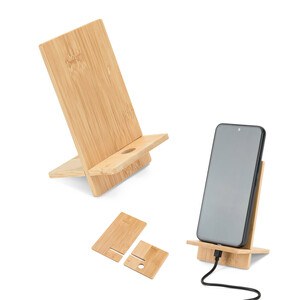 Bamboo mobile phone holder, detachable into two parts - Egotier 93639