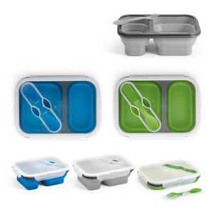 Lunch Box. Retractable hermetic box in silicone and PP (480 and 760 mL) - Egotier 93848