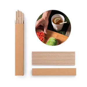 Set of 10 kraft paper straws - Egotier 94098