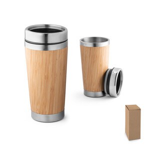 Bamboo and stainless steel travel cup 500 mL - Egotier 94241
