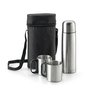 Stainless steel thermos and mugs set - Egotier 94609