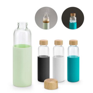 Bamboo and borosilicate glass bottle 600 mL - Egotier 94699
