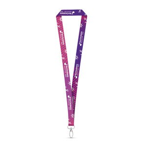 Polyester sublimation lanyard with carabiner - Egotier 94977