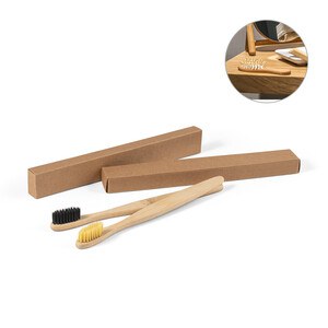 Toothbrush with bamboo body and nylon bristles - Egotier 95056