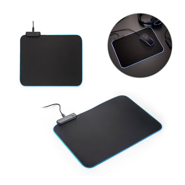 Gaming mouse mat with RGB LED lights in polyester - Egotier 97134