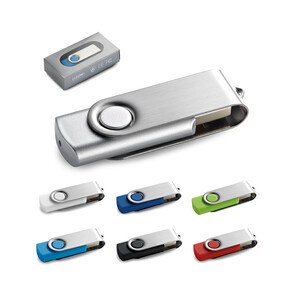 4 GB USB flash drive with metal clip - Egotier 97548