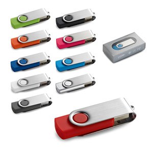 8 GB USB flash drive with metal clip - Egotier 97549
