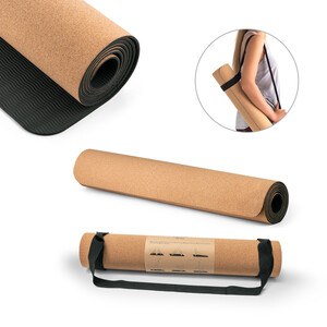 Exercise mat for yoga made of cork and TPE. Up to 3.7 mm thick - Egotier 98138