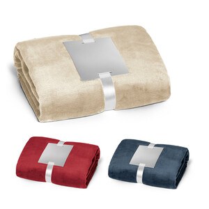 (240 g/m²) fleece blanket with ribbon wrap and personalisation card - Egotier 99075