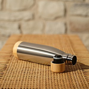 Congo Bottle rSS and Bamboo 780ml. Double wall and Leakproof - Aodaci ABT017