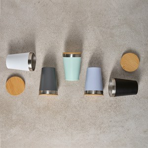 Don Travel Cup rSS and Bamboo lid 400ml. Double wall - Aodaci ACP007