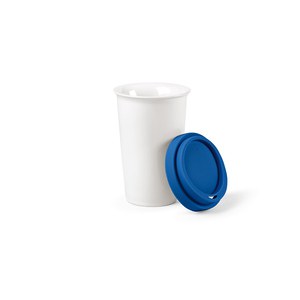 Tagus Travel Cup Ceramic 330ml. Double wall with coloured lid - Aodaci ACP012
