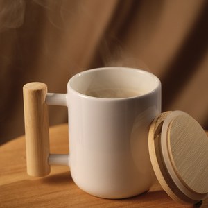 Douro Mug Ceramic, Bamboo lid and handle 380ml. Sublimation - Aodaci AMG001