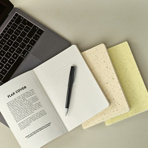 Poe A5 Notebook Flax cover. 80gsm recycled 196 pages - Aodaci ANT027