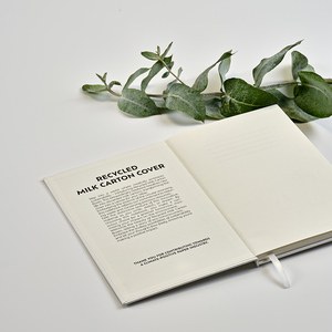 Hugo A5 Notebook rMilk Cartons cover. 70gsm recycled 160 pages - Aodaci ANT030