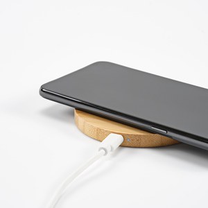 Kepler Wireless Charger Bamboo 15W. USB-C Port - Aodaci AWC002