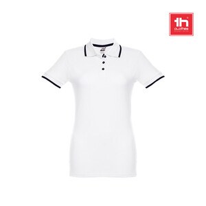 Women's Polo Shirt with contrast colour trim and buttons - Egotier 30138