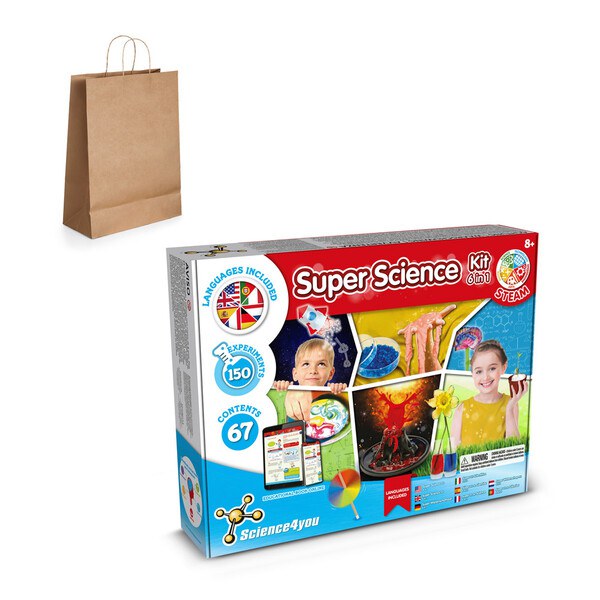 Educational kit supplied with a kraft paper gift bag (115 g/m²) - Science4You 35817