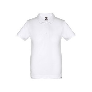 TH Clothes 11184 - Kids short-sleeved 100% cotton piqué polo shirt unisex). White