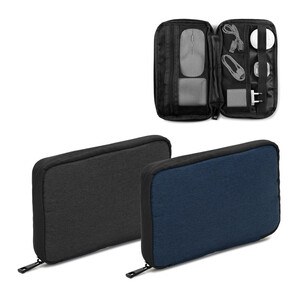 High-density 600D recycled polyester organiser bag with spacious main compartment for tech accessories - Egotier 92574