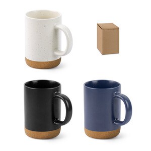Ceramic mug with cork base 370 mL - Egotier 94371