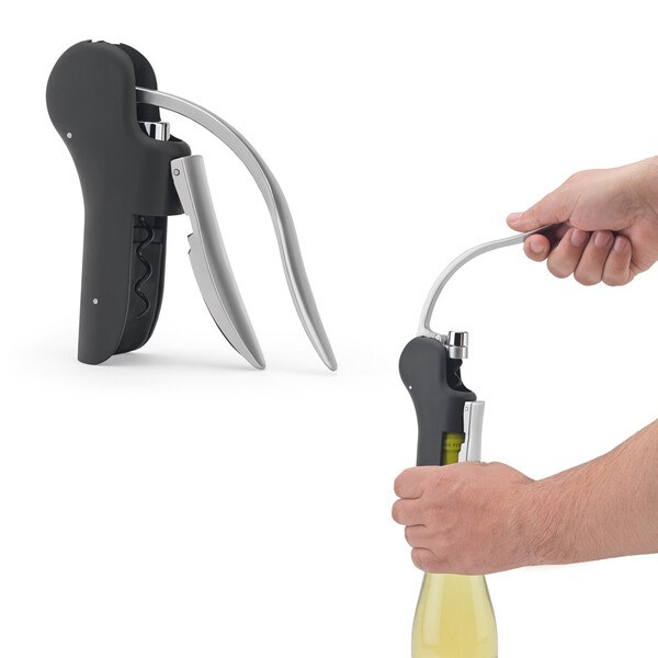 ABS and zinc corkscrew with automatic lever for easy opening - Egotier 94374