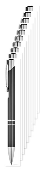 Aluminium ball pen with clip