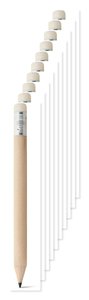 Pack of 10 Egotier 91759 - HB mini pencil with eraser
