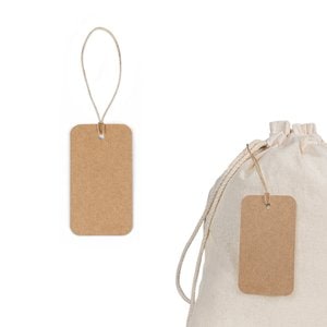 Label made from 100% recycled paper (700 g/m²) in a rectangular shape - Egotier 93671